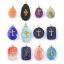 Picture of Eco-friendly 304 Stainless Steel & Gemstone Geometric Charms Gold Plated Multicolor Cross