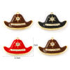 Изображение 1 Piece Brass Clothes Pendants 18K Gold Plated Enamel Bullfighter Hat Micro Pave Clear Cubic Zirconia 3.3cm x 2cm