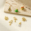 Изображение 2 PCs Brass Christmas Charms 18K Gold Plated