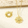 Изображение 2 PCs Brass Galaxy Charms 18K Gold Plated Sun