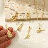 2 PCs Eco-friendly Brass Music Charm Pendant 18K Real Gold Plated Micro Pave Clear Cubic Zirconia の画像