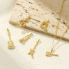 2 PCs Eco-friendly Brass Music Charm Pendant 18K Real Gold Plated Micro Pave Clear Cubic Zirconia の画像