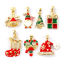 Immagine di 2 PCs Brass Christmas Charm Pendant 18K Gold Plated