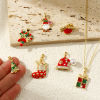 Picture of 2 PCs Brass Christmas Charm Pendant 18K Gold Plated