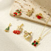 Picture of 2 PCs Brass Christmas Charm Pendant 18K Gold Plated