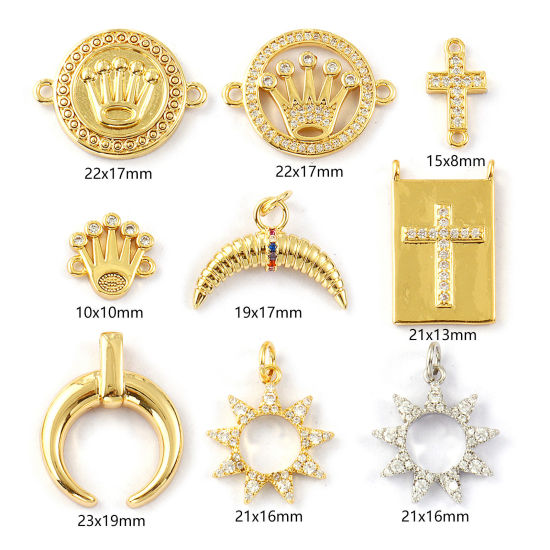 Picture of 2 PCs Eco-friendly Brass Charms Real Gold Plated