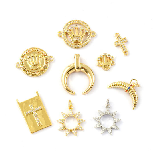 Picture of 2 PCs Eco-friendly Brass Charms Real Gold Plated