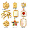Picture of 1 Piece Eco-friendly PVD Vacuum Plating 304 Stainless Steel Charms 18K Real Gold Plated