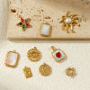 Picture of 1 Piece Eco-friendly PVD Vacuum Plating 304 Stainless Steel Charms 18K Real Gold Plated