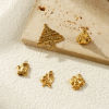 Picture of 1 Piece Eco-friendly PVD Vacuum Plating 304 Stainless Steel Christmas Charms 18K Real Gold Plated