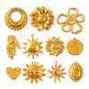 Picture of 2 PCs Eco-friendly PVD Vacuum Plating 304 Stainless Steel Charms 18K Real Gold Plated