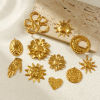 Picture of 2 PCs Eco-friendly PVD Vacuum Plating 304 Stainless Steel Charms 18K Real Gold Plated