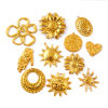 Picture of 2 PCs Eco-friendly PVD Vacuum Plating 304 Stainless Steel Charms 18K Real Gold Plated
