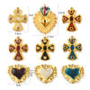 Picture of 1 Piece Eco-friendly PVD Vacuum Plating 304 Stainless Steel Charms 18K Real Gold Plated Enamel