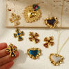 Picture of 1 Piece Eco-friendly PVD Vacuum Plating 304 Stainless Steel Charms 18K Real Gold Plated Enamel