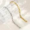 Image de 1 Piece Eco-friendly Dainty Exquisite Multicolor 304 Stainless Steel Handmade Link Chain Bracelets For Women Gift 20cm(7.9") long