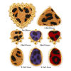 Picture of Eco-friendly PVD Vacuum Plating Stainless Steel & Faux Leather Charms 18K Real Gold Plated Leopard Print