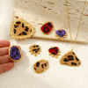 Picture of Eco-friendly PVD Vacuum Plating Stainless Steel & Faux Leather Charms 18K Real Gold Plated Leopard Print