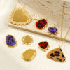 Picture of Eco-friendly PVD Vacuum Plating Stainless Steel & Faux Leather Charms 18K Real Gold Plated Leopard Print