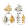 Picture of Eco-friendly Brass Ocean Jewelry Charms Real Gold Plated Clear Cubic Zirconia