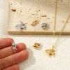 Picture of Eco-friendly Brass Ocean Jewelry Charms Real Gold Plated Clear Cubic Zirconia