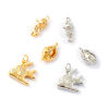 Picture of Eco-friendly Brass Ocean Jewelry Charms Real Gold Plated Clear Cubic Zirconia