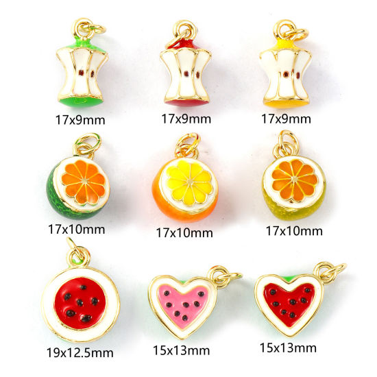 Изображение 1 Piece Eco-friendly Brass Flora Collection Charms 18K Real Gold Plated Enamel 3D