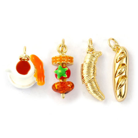 1 Unidad Respetuoso del Medio Ambiente Latón Colgantes 18K Oro Real Chapado 3D