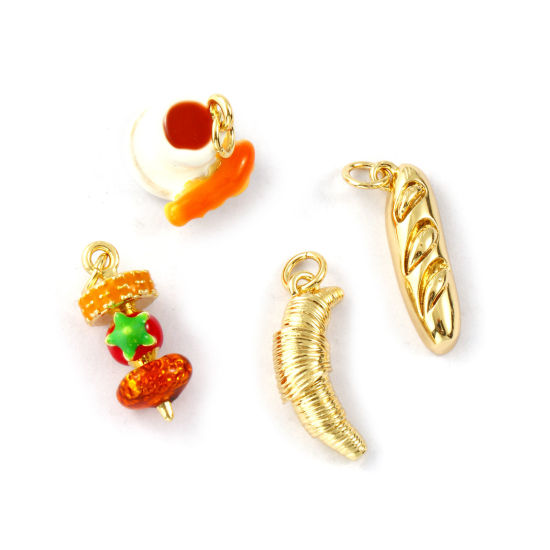 Image de 1 Piece Eco-friendly Brass Charms 18K Real Gold Plated 3D