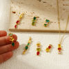 Picture of Eco-friendly Brass & Rhinestone Geometric Connectors Charms Pendants 18K Real Gold Plated