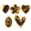 Picture of Eco-friendly PVD Vacuum Plating 304 Stainless Steel & Resin Pendants 18K Real Gold Plated Coffee Leopard Print