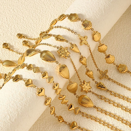 Image de 1 Piece 18K Real Gold Plated Necklace, 304 Stainless Steel 40cm(15.7") + 5cm(2"), For Women, Stylish Exquisite Gift, Vacuum Plating