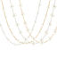 Picture of Multicolor Beaded Chain Necklace, 304 Stainless Steel & Acrylic 42cm(16.5") + 5cm(2"), For Women, White Simple & Casual Exquisite Gift, Eco-friendly