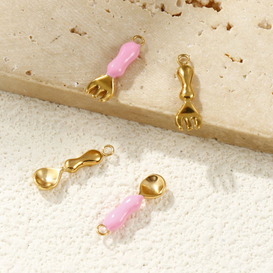 Изображение 1 Piece Eco-friendly PVD Vacuum Plating Waterproof Anti-Tarnish Hypoallergenic 304 Stainless Steel Charms 18K Real Gold Plated 3D