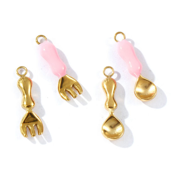 Изображение 1 Piece Eco-friendly PVD Vacuum Plating Waterproof Anti-Tarnish Hypoallergenic 304 Stainless Steel Charms 18K Real Gold Plated 3D