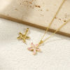 Picture of 2 PCs Eco-friendly Brass Flora Collection Charm Pendant 18K Real Gold Plated Flower Pearlized 23mm x 16mm
