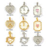 Image de 2 Pcs Breloques La Saint Valentin en Laiton & Zirconia Cubique Multicolore Micro Pave