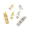 Picture of Eco-friendly Brass & Cubic Zirconia Charms Real Gold Plated Rectangle