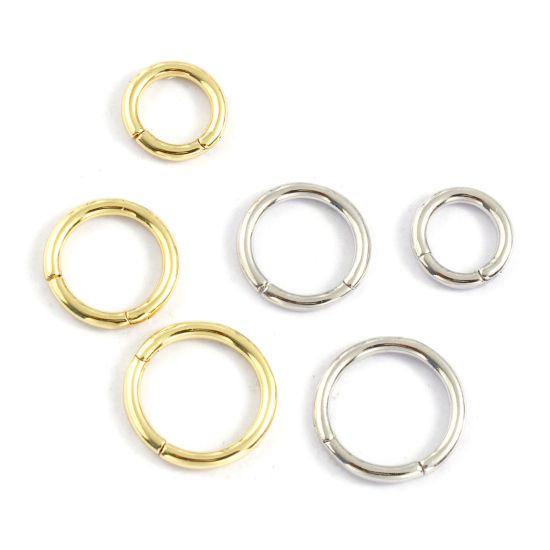 Picture of 2 PCs Eco-friendly Brass Fold Over Clasps Real Gold Plated