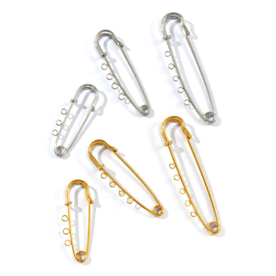 Image de 5 Pcs Broches Épingles de Sûreté en 304 Acier Inoxydable Respectueux de la Nature Multicolore avec Boucle