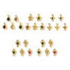 Picture of Brass Charms Multicolor Geometric Mixed Color Rhinestone