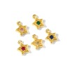 Picture of Brass Charms Multicolor Geometric Mixed Color Rhinestone