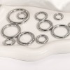 Picture of Eco-friendly 316 Stainless Steel Bolt Spring Ring Clasps Silver Tone