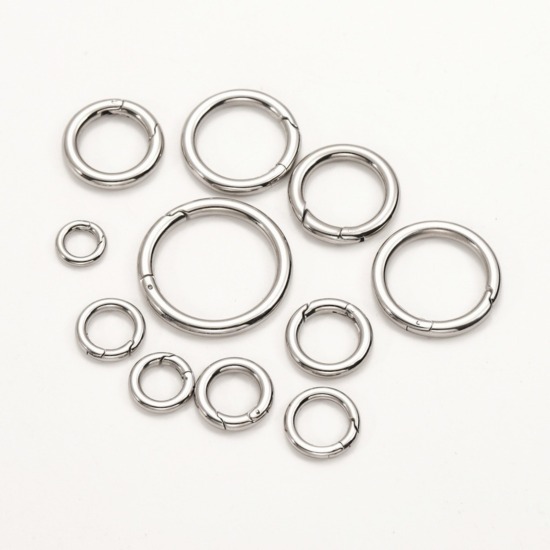 Image de 1 Pièce Fermoirs à Ressort en 316 Acier Inoxydable Respectueux de la Nature Argent Mat