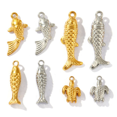 Bild von Umweltfreundlich 304 Edelstahl Ozean Schmuck Charms Bunt 3D