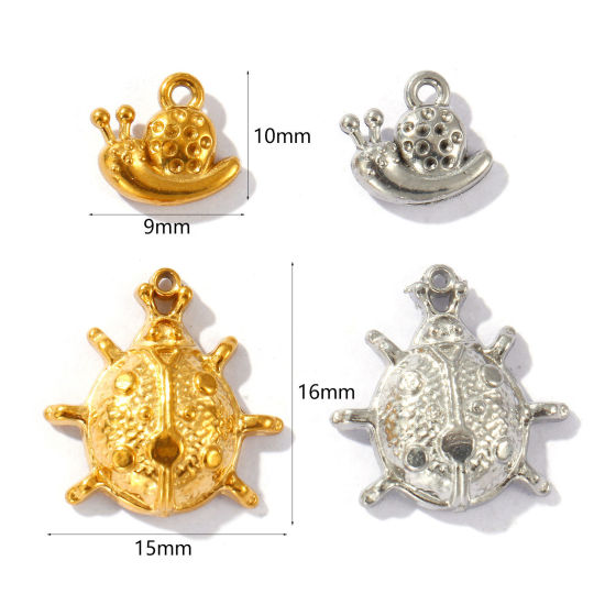 Bild von Umweltfreundlich 304 Edelstahl Charms Schnecken Schildkröte