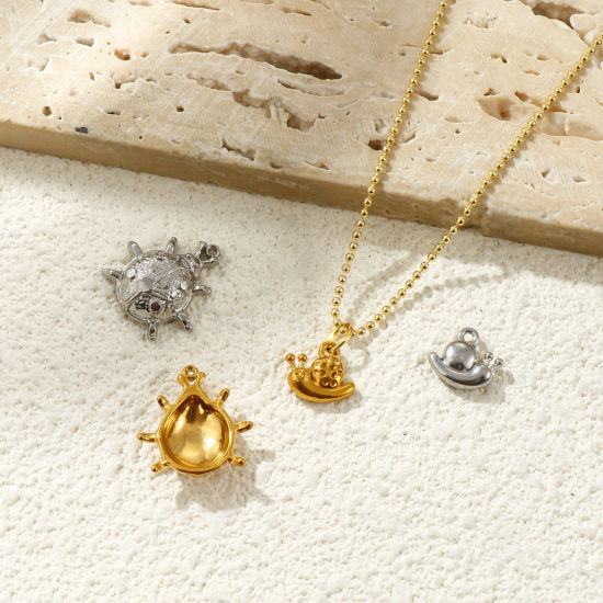 Bild von Umweltfreundlich 304 Edelstahl Charms Schnecken Schildkröte