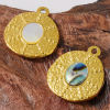 Picture of Eco-friendly 304 Stainless Steel & Natural Shell Charms Multicolor Oval