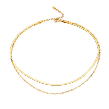 Picture of Wholesale Necklace, 18K Gold Plated 304 Stainless Steel, Women's Eco-friendly PVD Simple Stylish Gift Jewelry For Retailer
