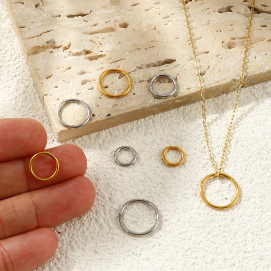 Imagen de 2 Unidades Respetuoso del Medio Ambiente 316 Acero Inoxidable Joyas para Piercing Cierre De Aro Con Click Segmentado Con Bisagra Al Por Mayor Ronda Multicolor